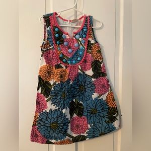 Mini Boden, 4-5T, Floral Dress with Bead Detail